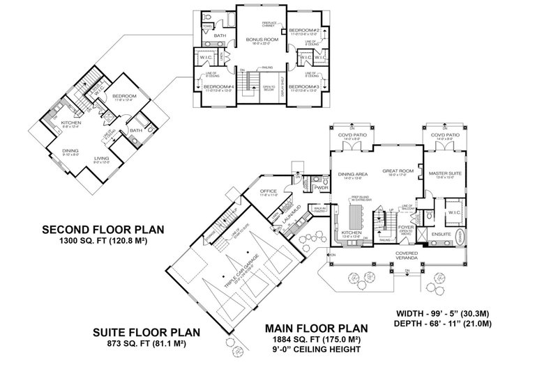 Dream House Plan - Floor Plan - Other Floor for Farmhouse House Plan #1100-24 - 4 bed, 2.5 bath