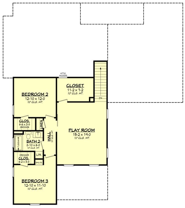 Farmhouse Floor Plan - Upper Floor Plan #430-275