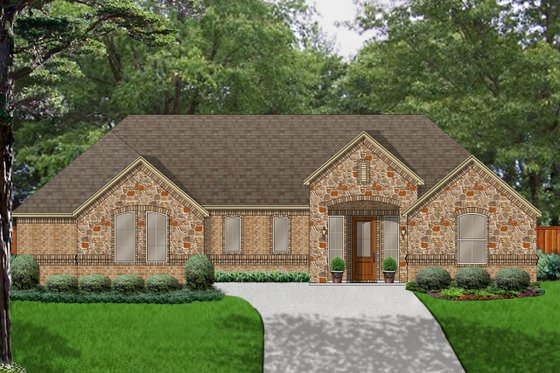 Exterior - Front Elevation for Traditional House Plan #84-624 - 3 bed, 2 bath
