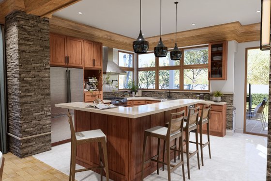 Interior - Kitchen for Contemporary House Plan #54-675 - 3 bed, 2 bath