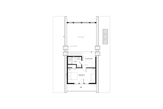 Floor Plan - Upper Floor for Cabin House Plan #1114-7 - 3 bed, 2 bath