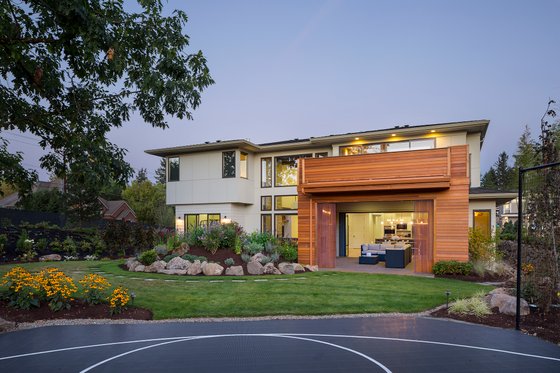 Exterior - Rear Elevation 2 for Contemporary House Plan #48-651 - 4 bed, 4.5 bath