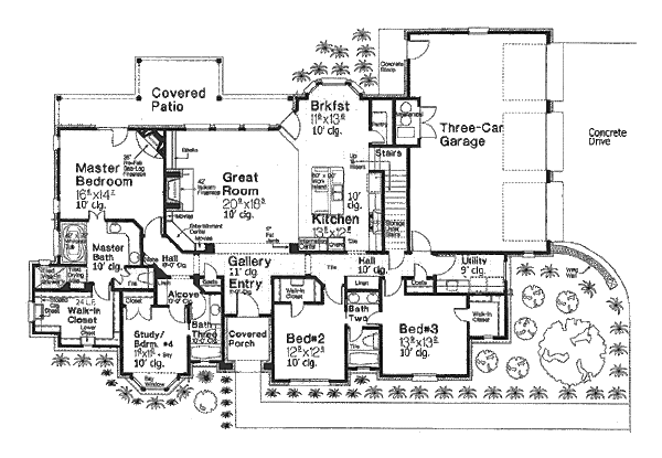Home Plan - European Floor Plan - Main Floor Plan #310-696