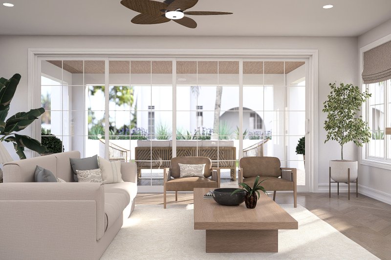 House Blueprint - Interior - Family Room for Beach House Plan #455-755 - 3 bed, 2.5 bath