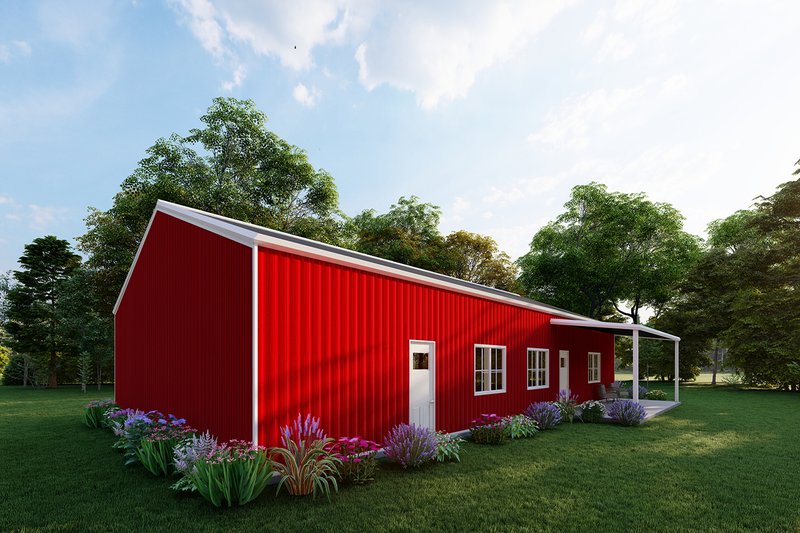 Architectural House Design - Exterior - Other Elevation 5 for Barndominium House Plan #1107-20 - 2 bed, 2 bath