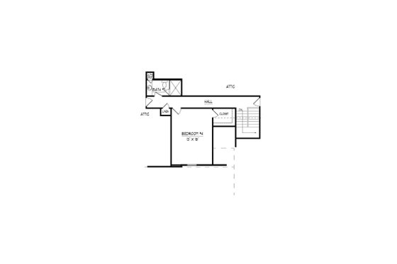 Floor Plan - Upper Floor for Traditional House Plan #424-422 - 4 bed, 4.5 bath