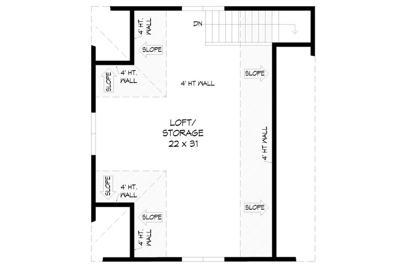 Architectural House Design - Floor Plan - Upper Floor for Country House Plan #932-1393, 0 bath