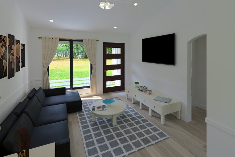 House Design - Interior - Family Room for Farmhouse House Plan #1111-17 - 1 bed, 1 bath