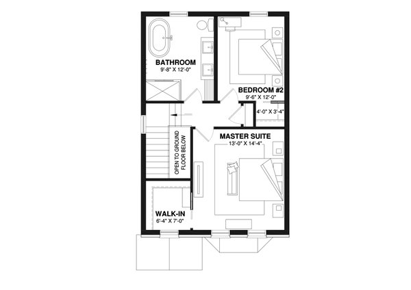 House Plan Design - European Floor Plan - Upper Floor Plan #23-2103