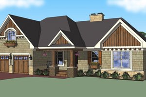 Craftsman Exterior - Front Elevation Plan #51-517