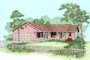 Home Plan - Ranch Exterior - Front Elevation Plan #60-255