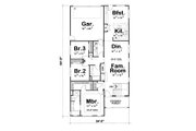 Craftsman Style House Plan - 3 Beds 2 Baths 1617 Sq/Ft Plan #20-1745 