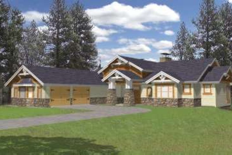 Dream House Plan - Bungalow Exterior - Front Elevation Plan #117-386