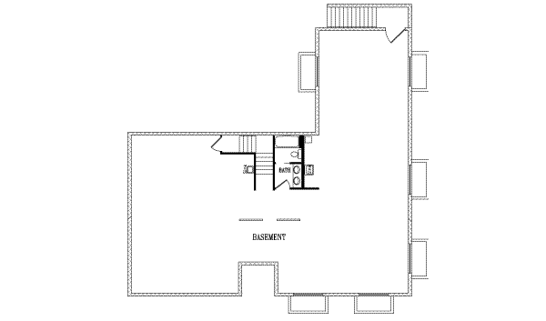 Farmhouse Floor Plan - Lower Floor Plan #1-523