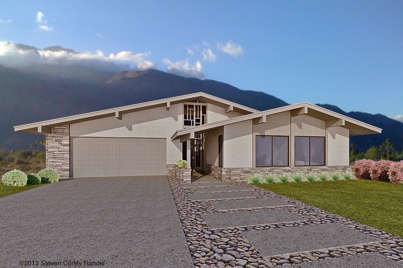 House Design - Exterior - Front Elevation for Ranch House Plan #489-1 - 3 bed, 2 bath