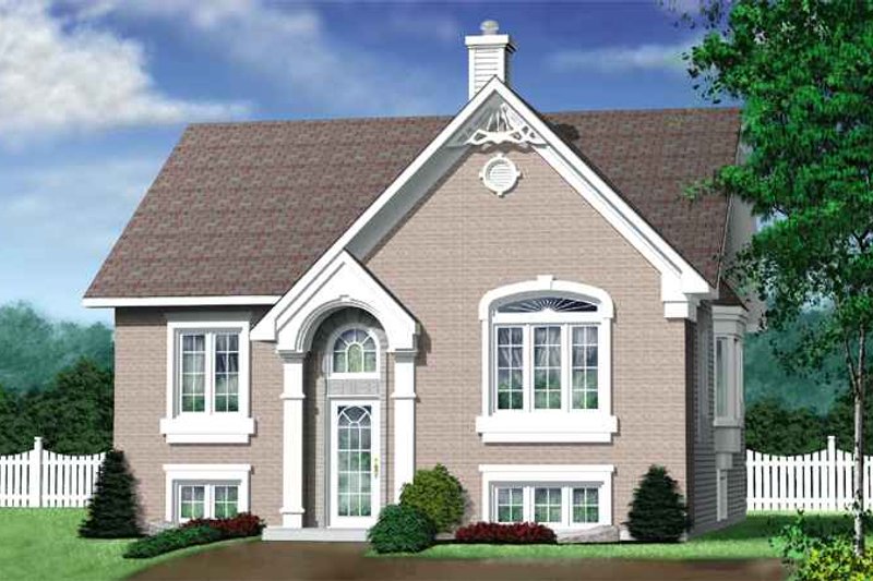 House Blueprint - European Exterior - Front Elevation Plan #25-166