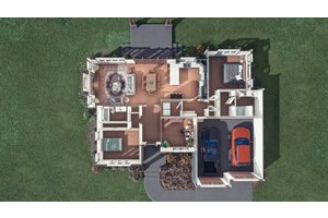 Floor Plan - Main Floor for Craftsman House Plan #1088-10 - 2 bed, 2 bath