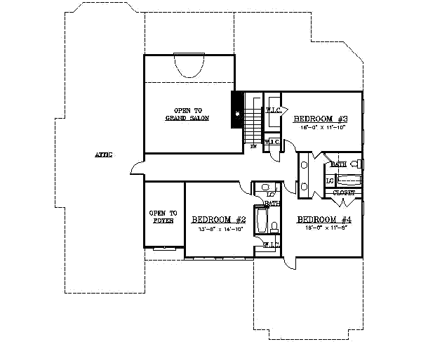 Dream House Plan - European Floor Plan - Upper Floor Plan #119-237
