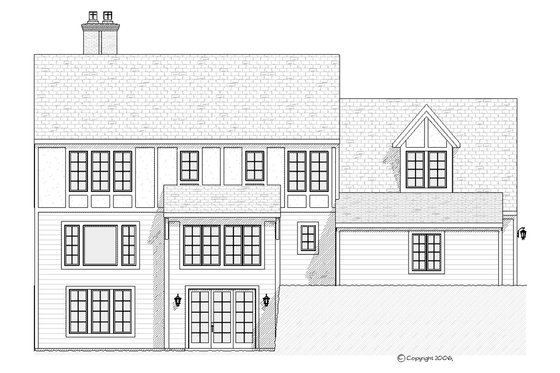 Exterior - Other Elevation for Tudor House Plan #901-13 - 4 bed, 3.5 bath