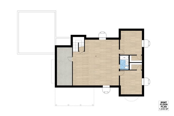 Traditional Floor Plan - Lower Floor Plan #933-4