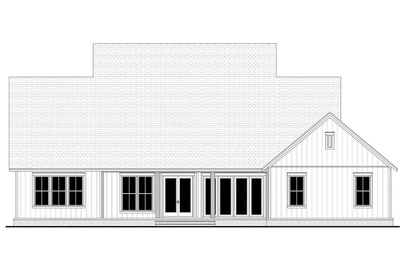 House Plan Design - Exterior - Rear Elevation 1 for Farmhouse House Plan #430-260 - 4 bed, 3.5 bath