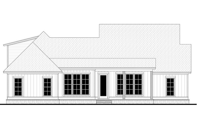 Home Plan - Exterior - Rear Elevation for Country House Plan #430-193 - 3 bed, 2 bath