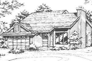 Country Exterior - Front Elevation Plan #320-427