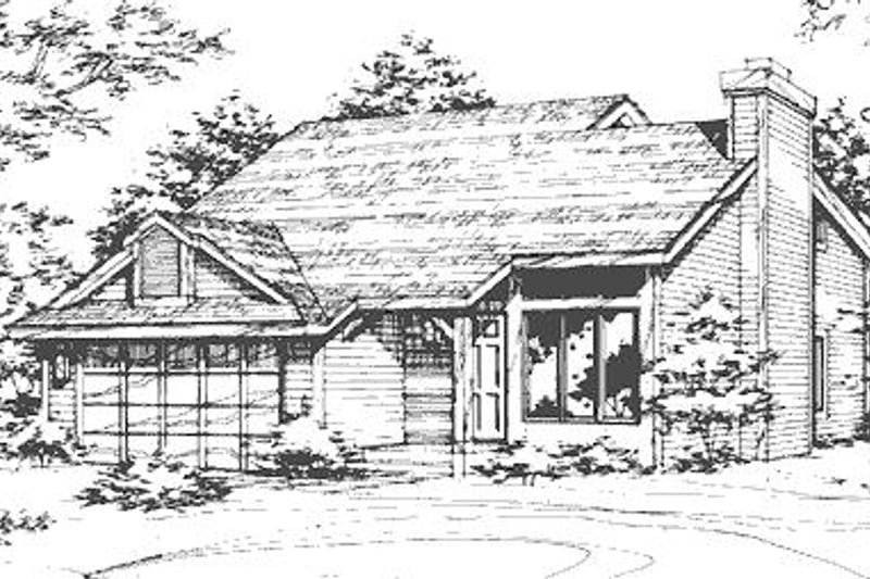 Architectural House Design - Country Exterior - Front Elevation Plan #320-427