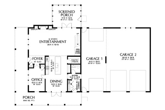 Floor Plan - Main Floor for Barndominium House Plan #48-1130 - 3 bed, 3.5 bath