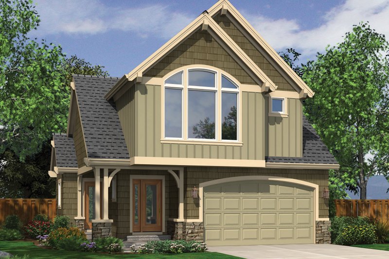 Dream House Plan - Craftsman Exterior - Front Elevation Plan #48-573