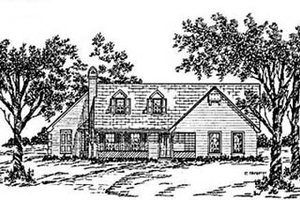 Country Exterior - Front Elevation Plan #36-141