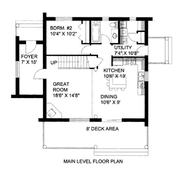 Log Floor Plan - Main Floor Plan #117-589