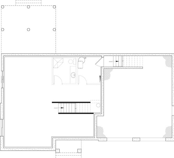 Dream House Plan - Floor Plan - Lower Floor for Farmhouse House Plan #23-2908 - 4 bed, 2.5 bath