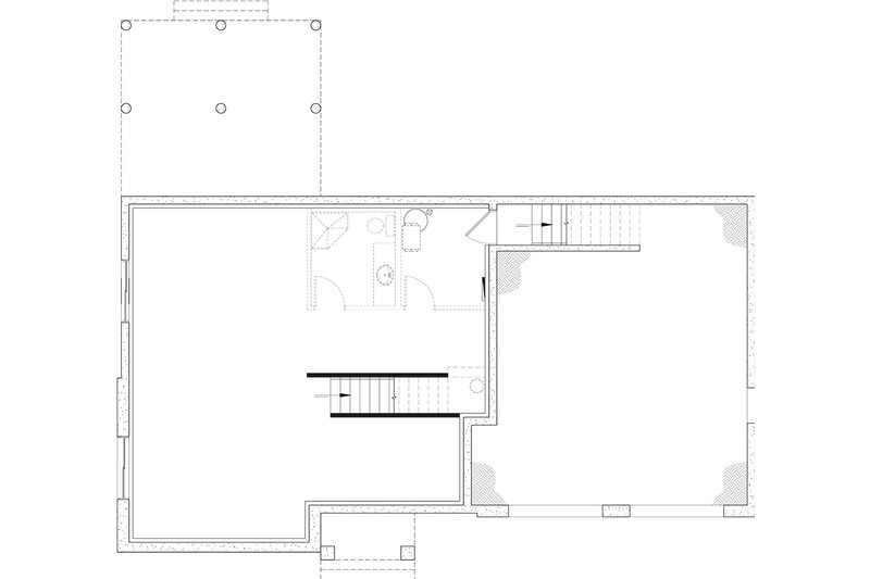 Dream House Plan - Floor Plan - Lower Floor for Farmhouse House Plan #23-2908 - 4 bed, 2.5 bath
