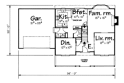 Traditional Style House Plan - 4 Beds 2.5 Baths 2057 Sq/Ft Plan #20-691 