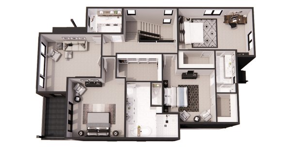 Home Plan - Modern Floor Plan - Upper Floor Plan #51-1281