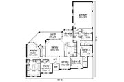 European Style House Plan - 4 Beds 3 Baths 2538 Sq/Ft Plan #84-555 