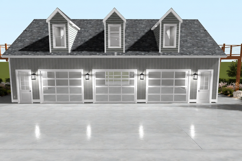 House Blueprint - Exterior - Front Elevation 3 for Traditional House Plan #1060-490, 0 bath
