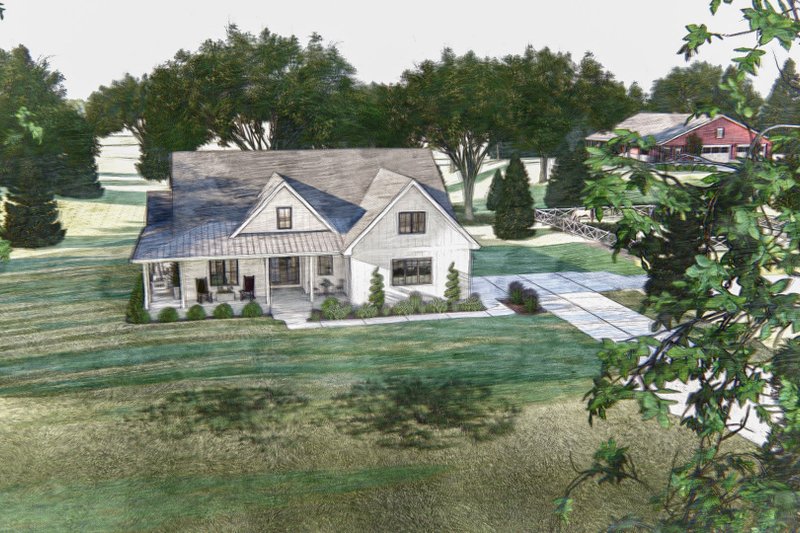 Dream House Plan - Exterior - Other Elevation 3 for Farmhouse House Plan #455-270 - 3 bed, 2.5 bath