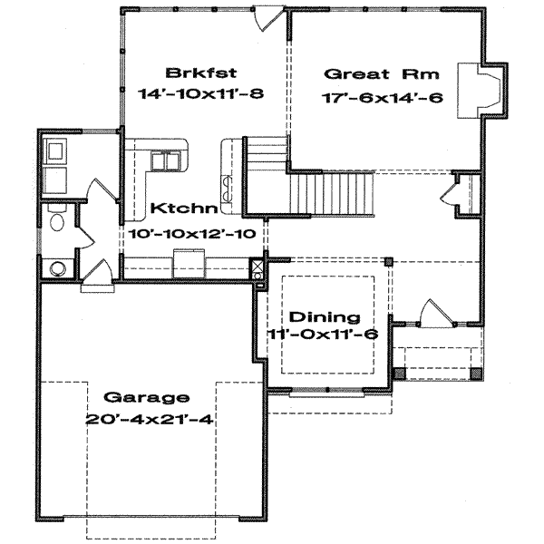 Traditional Floor Plan - Main Floor Plan #6-133