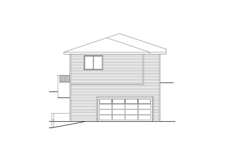 Home Plan - Exterior - Rear Elevation 1 for Traditional House Plan #124-1403 - 3 bed, 2 bath