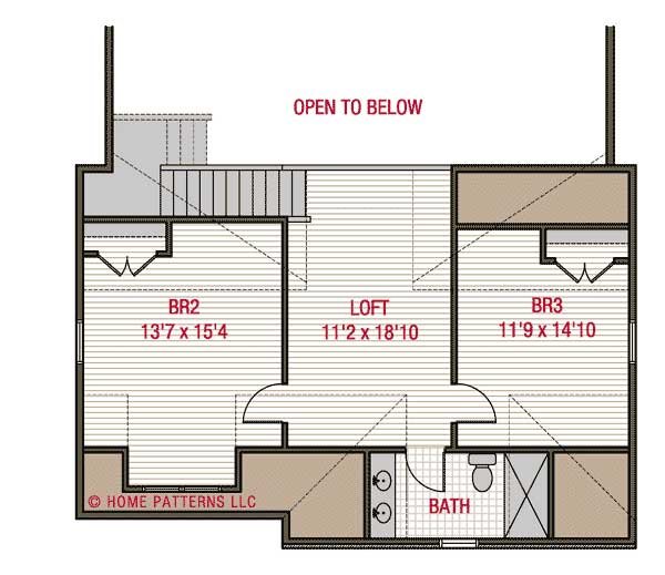 Home Plan - Traditional Floor Plan - Upper Floor Plan #461-82