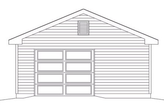Exterior - Rear Elevation for Traditional House Plan #22-558, 0 bath