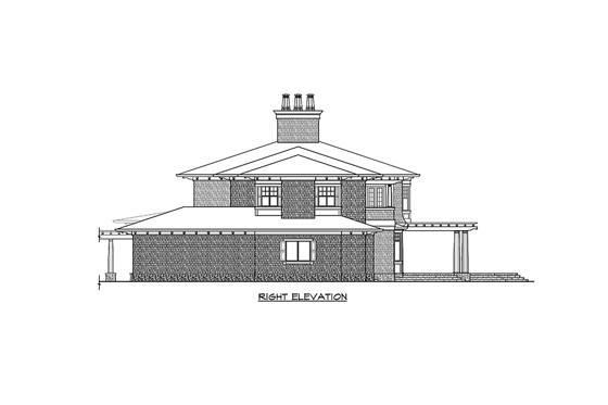 Exterior - Other Elevation 3 for Traditional House Plan #132-217 - 4 bed, 7 bath