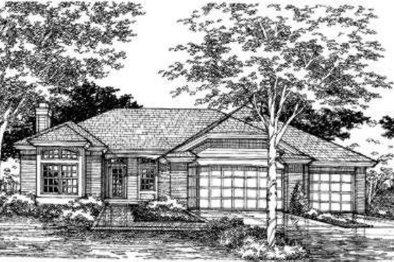 Exterior - Front Elevation for Traditional House Plan #320-108 - 3 bed, 2 bath