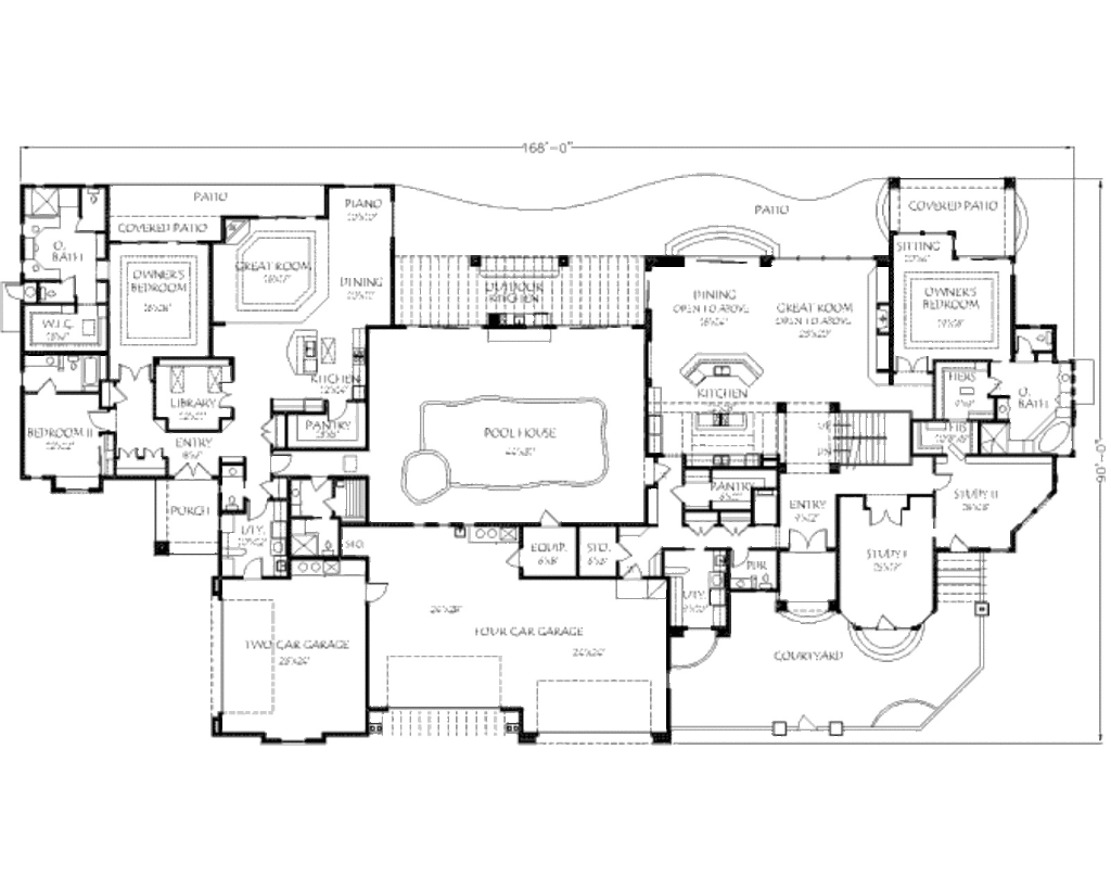 Traditional Style House Plan 6 Beds 8.5 Baths 12421 Sq