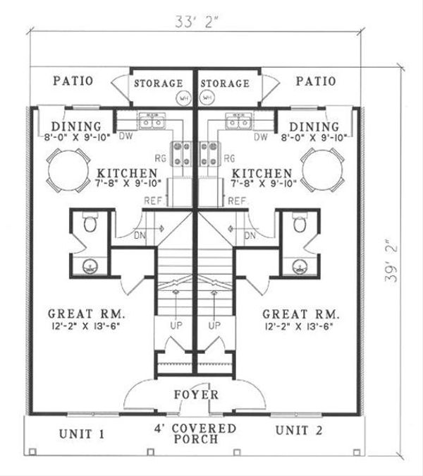 Architectural House Design - Southern Floor Plan - Main Floor Plan #17-2270