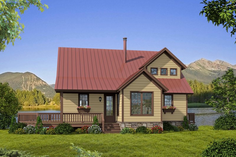 Home Plan - Cabin Exterior - Front Elevation Plan #932-344