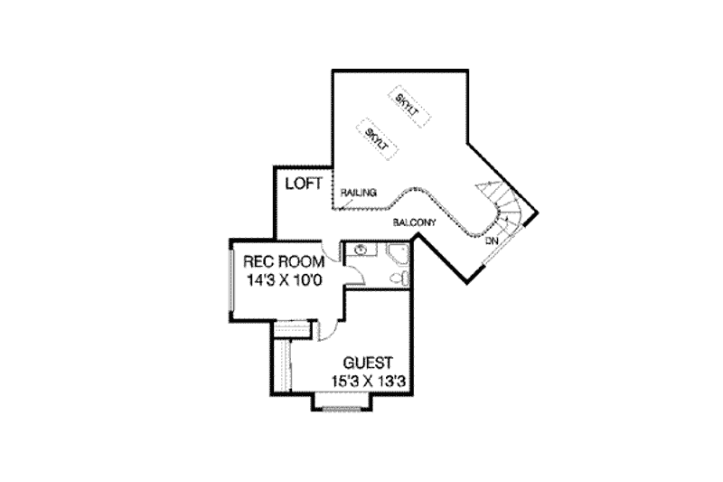Architectural House Design - Floor Plan - Upper Floor for European House Plan #60-249 - 4 bed, 3.5 bath