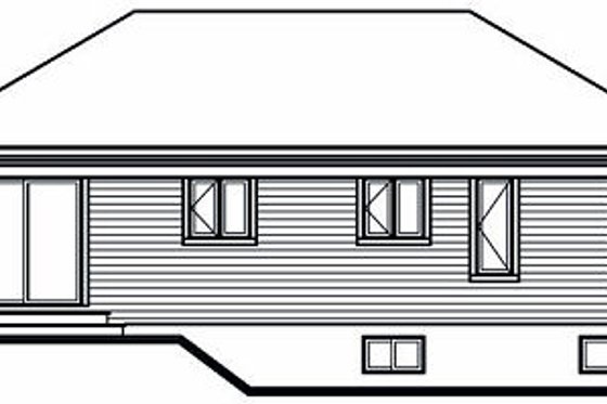 Exterior - Rear Elevation for Cottage House Plan #23-858 - 3 bed, 1 bath